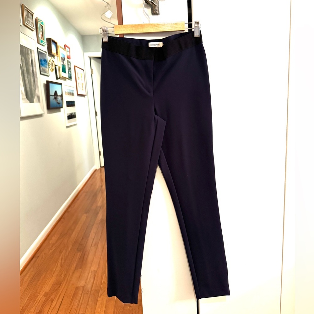 Calvin Klein Navy and Black Skinny Trouser